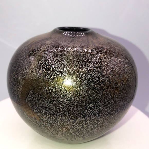 Isle of Wight Azurine Blown Glass Vase by Michael Harris ENGLAND - Picture 1 of 7
